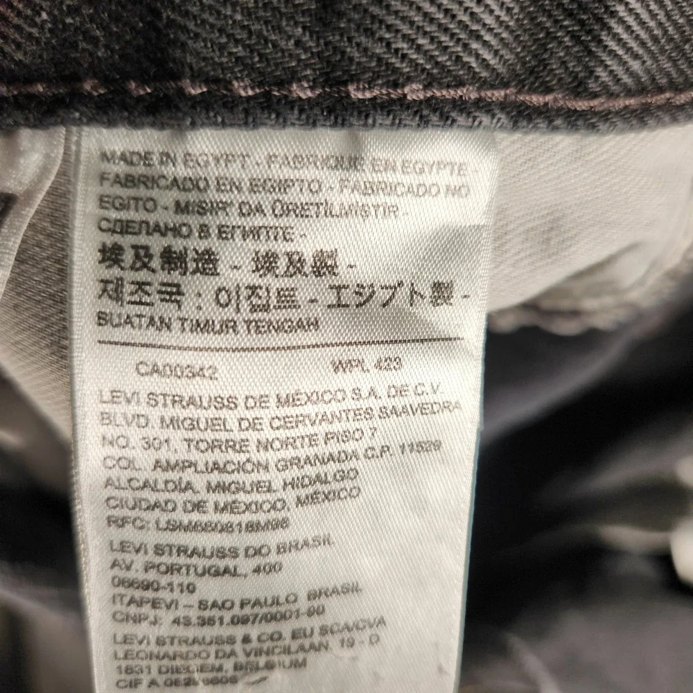 Levi's 550 Relaxed Fit Jeans Mens 40x32 Black Excellent Faded Tapered Leg Denim